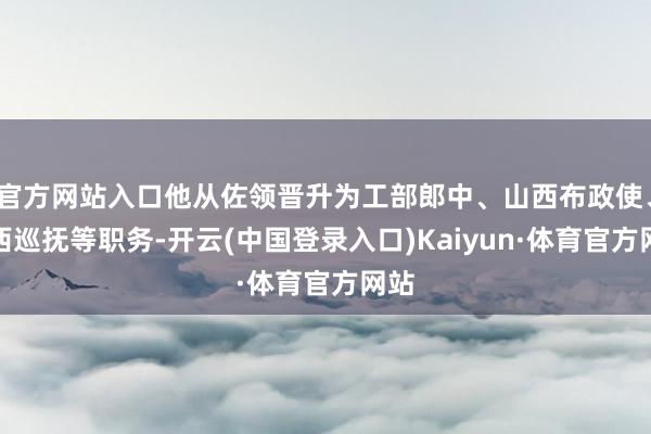 官方网站入口他从佐领晋升为工部郎中、山西布政使、山西巡抚等职务-开云(中国登录入口)Kaiyun·体育官方网站