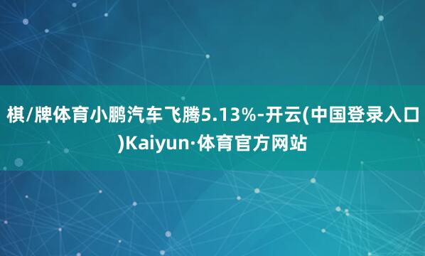 棋/牌体育小鹏汽车飞腾5.13%-开云(中国登录入口)Kaiyun·体育官方网站