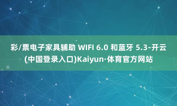 彩/票电子家具辅助 WIFI 6.0 和蓝牙 5.3-开云(中国登录入口)Kaiyun·体育官方网站